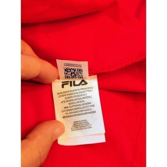 FILA Plus Size Cropped Logo Crewneck T-Shirt Red 3X NWT - Picture 10 of 11